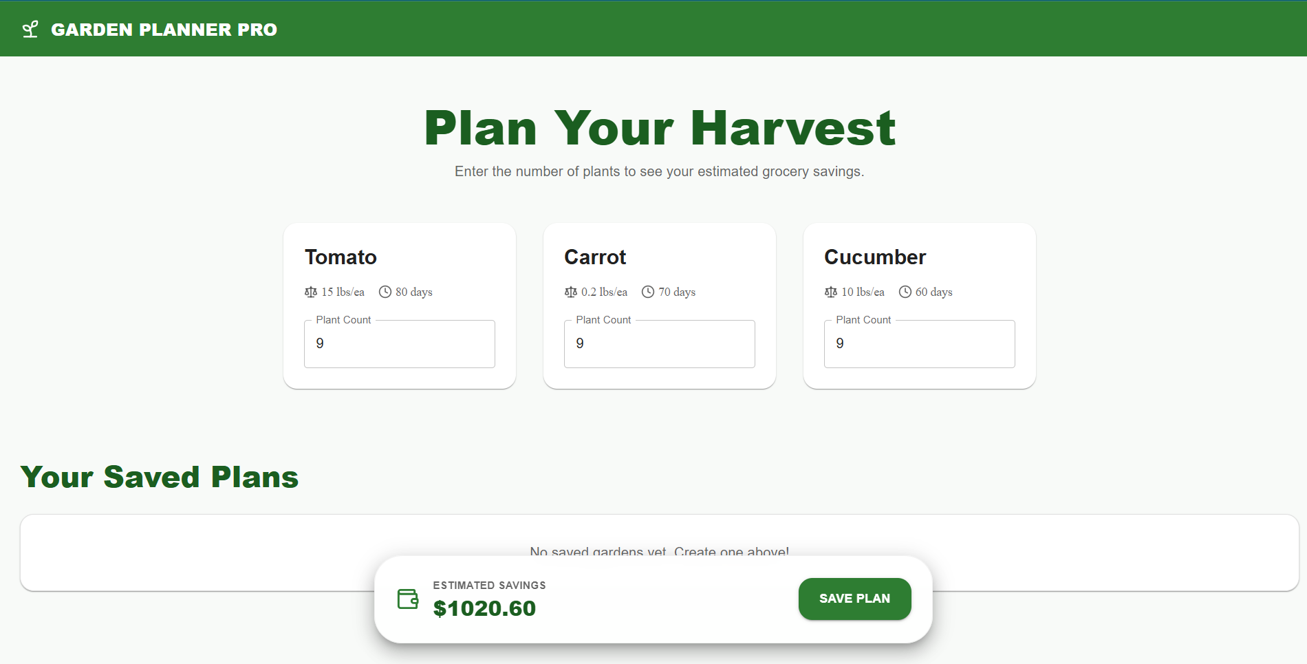 Garden Planner project preview